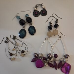Vintage Multi-Color Earrings Set